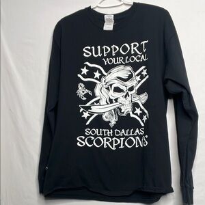 Black Graphic Long Sleeve Shirt
